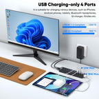 FEMORO, hub USB 3.2 de 11 puertos, alimentado, adaptador 12V/4A