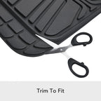 Amazon Basics 2 alfombrillas de goma antideslizantes de alta calidad para todas las estaciones para automóviles, SUV y camiones, ajuste universal, color negro