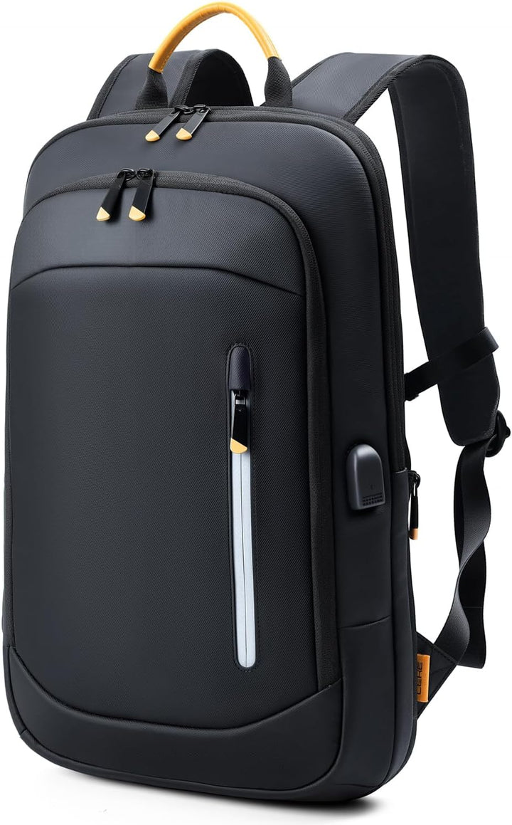 Lekespring Mochila delgada para laptop para hombre, Negro-no expand...