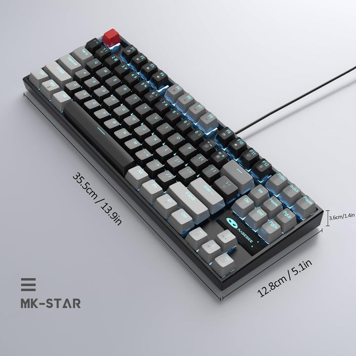 MageGee - Teclado mecánico para juegos 75%, con interruptor rojo, r...