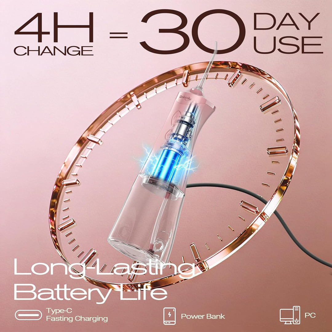 OasiSmile C2 Irrigador bucal inalámbrico para dientes, irrigador bu...