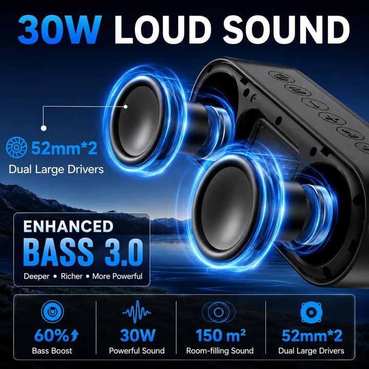 IKT Altavoz Bluetooth portátil con luces x días festivos\/rellenos...