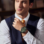 SAPPHERO Reloj analógico de cuarzo luminoso para hombre, 164 ft, resistente al agua, con fecha, casual, elegante, para trabajo, negocios, correa de silicona, relojes de pulsera para hombre