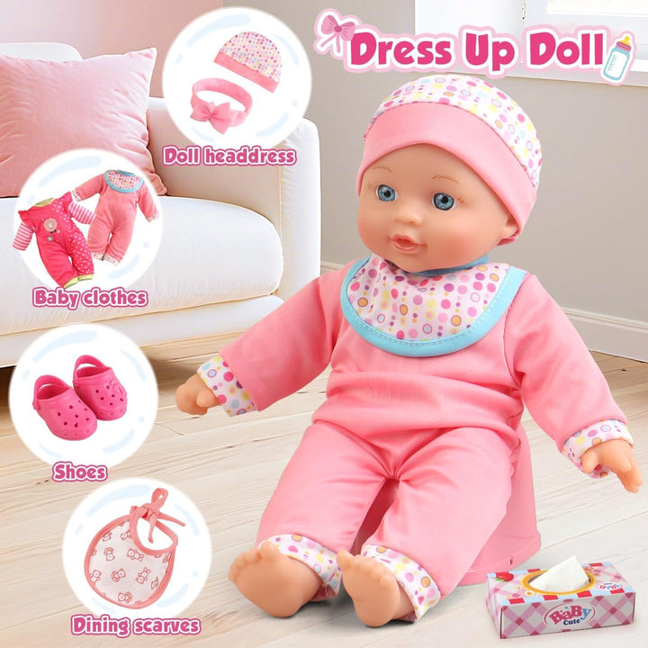 YIYBM Muñeca de bebé con juego de cochecito con muñecas de bebé de...