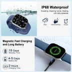 Poounur Relojes inteligentes para mujer, reloj inteligente con llamadas/mensajes/notificaciones, rastreador de actividad física con monitor de frecuencia cardíaca 24/7/sueño, reloj inteligente