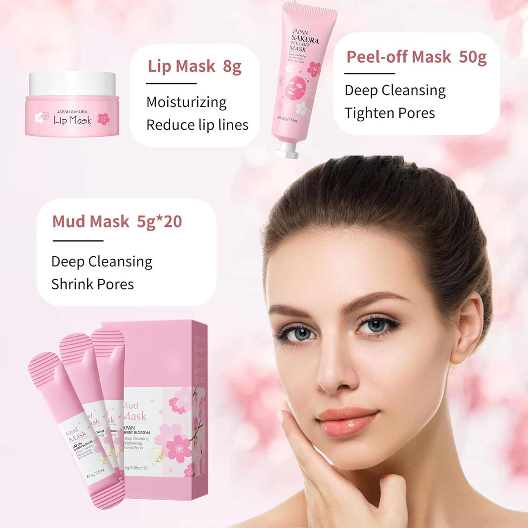 Set de cuidado de piel Sakura de Japón para adolescentes - Evolviqu...