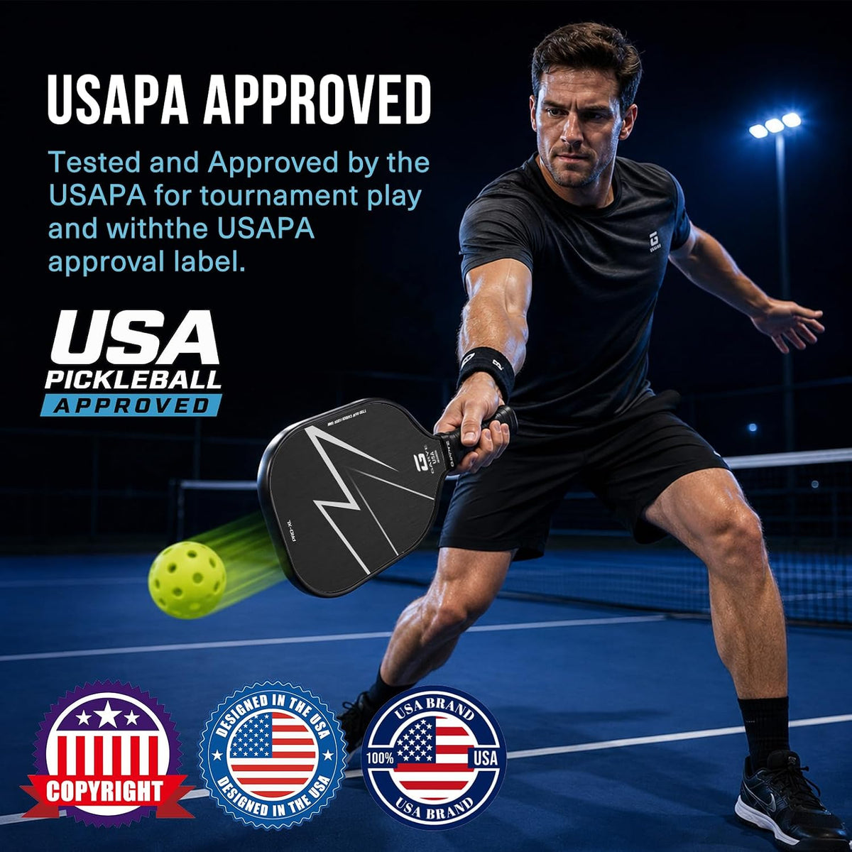 GARYE Paletas de pickleball, raqueta de fibra de carbono cruda T700 con