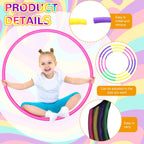 12 piezas de aro de juguete para niños, aro de juguete desmontable ajustable, aro de ejercicio de colores, anillo de ejercicio de plástico, círculo para niños, adolescentes, gimnasia, equipo de