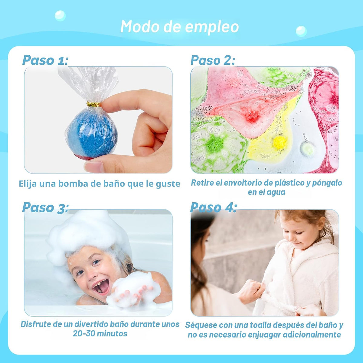Bombas de baño para niños, 24 bombas de baño con sorpresa que brilla en la oscuridad en el interior, burbujas coloridas naturales y orgánicas para niños, regalo perfecto de cumpleaños, Halloween o