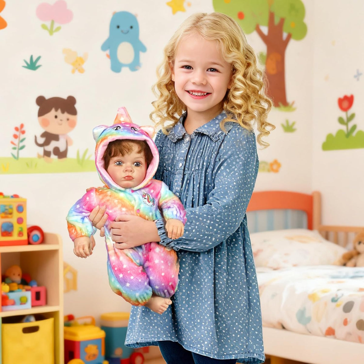 ARTST Accesorios de Muñeca Bebé Reborn con Moisés, Conjunto de Ropa