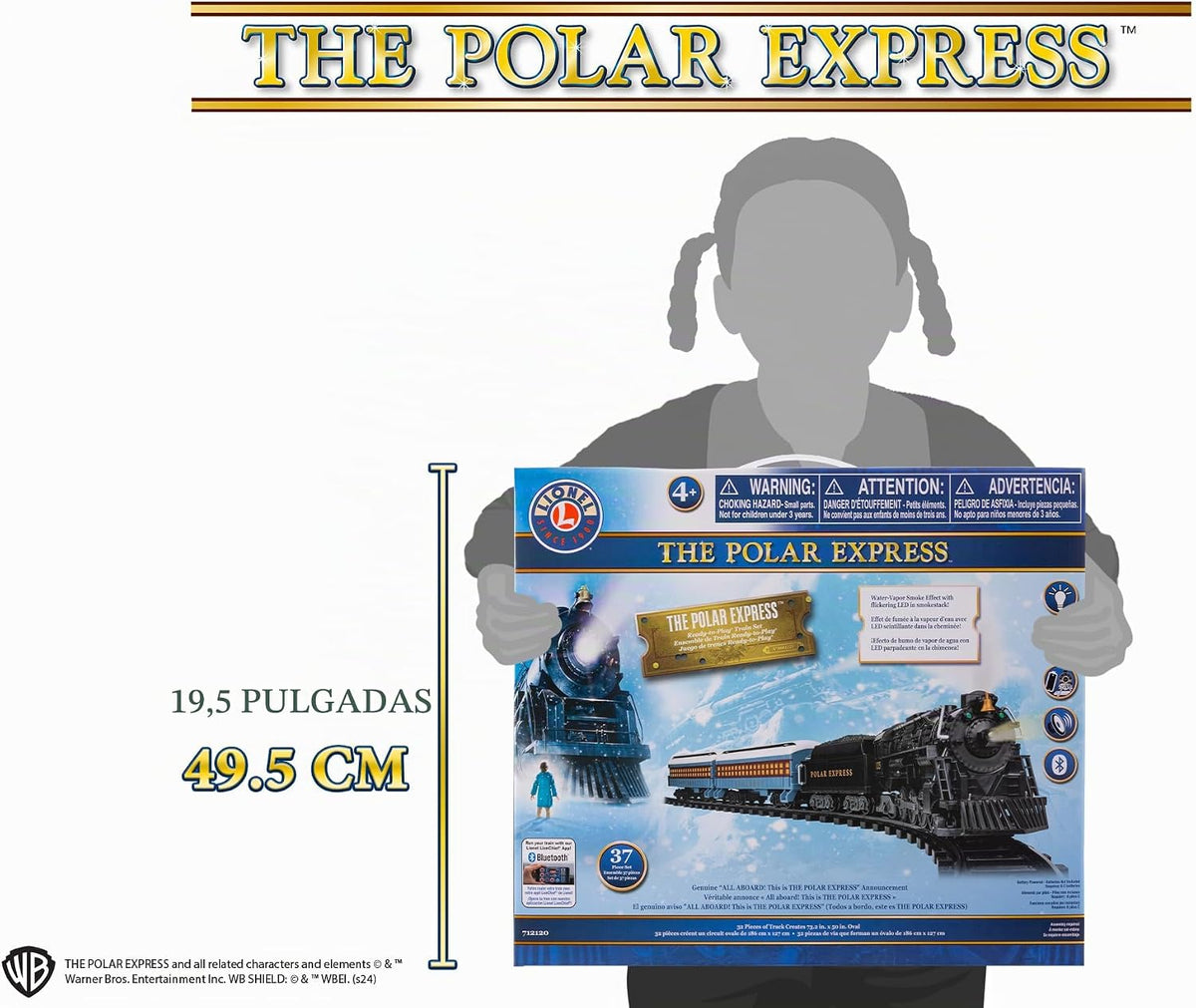 Lionel The Polar Express - Juego de tren a batería para niños a partir de 4 años