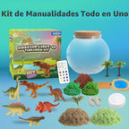 Kit de terrario iluminado de dinosaurio para niños, regalos de cumpleaños para niños de 4, 5, 6, 7, 8 a 12 años, juguetes de dinosaurio para niños con luz LED multicolor y control remoto