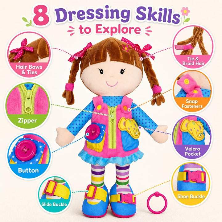 June Garden Dressy Friends Belle de 15.5 pulgadas, muñeca de peluch...