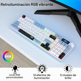 AOC GK210 Teclado inalámbrico para juegos con pantalla y perilla, t...