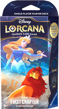 Ravensburger Disney Lorcana TCG: The First Chapter - Cubierta de inicio para un jugador de zafiro y acero | Juego atractivo | Más de 200 obras de arte originales de Disney | Ideal para mayores de 8 años