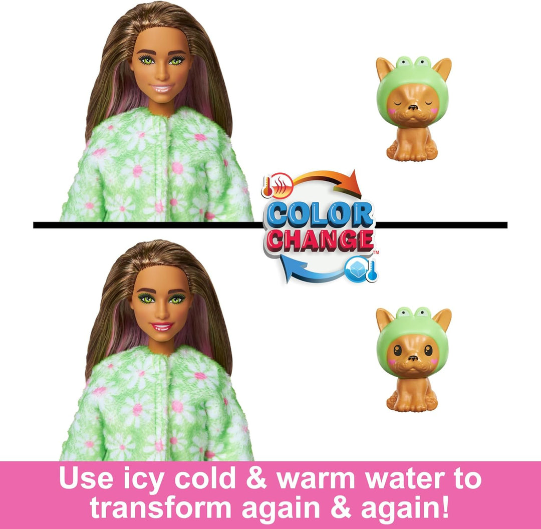 Muñeca y accesorios Barbie Cutie Reveal con disfraz de animal y 10...