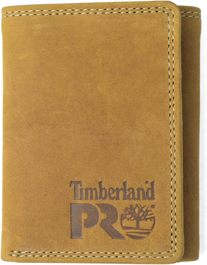 Timberland PRO - Cartera triple de cuero para hombre con ventana pa...