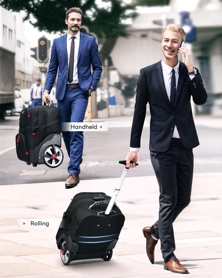 MATEIN Bolso rodante con ruedas, mochila rodante extra grande de 17...