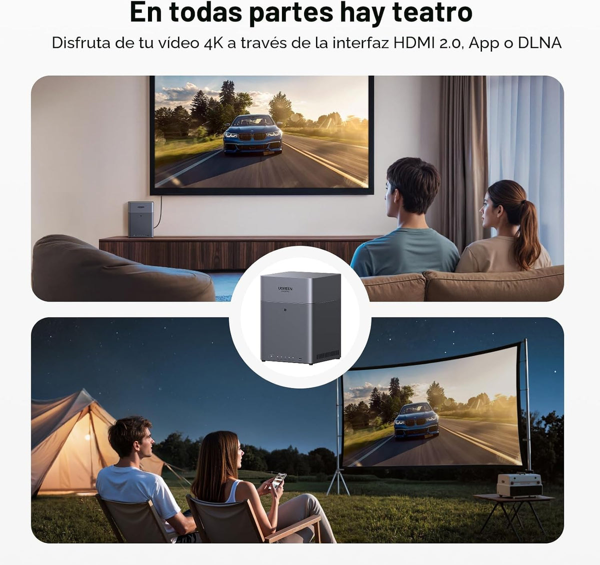 UGREEN NAS DH4300 Plus NASync de escritorio de 4 bahías, capacidad...