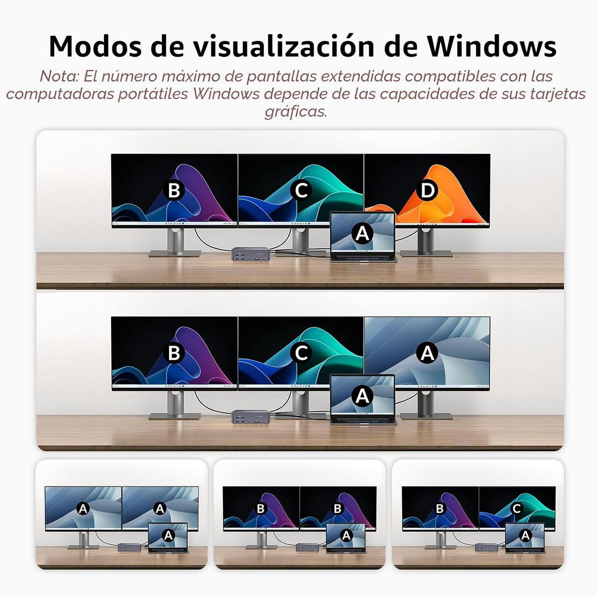 Conmutador 3 del KVM del acceso AV 8K monitores 2 ordenadores, esta...
