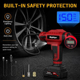 MIGHTIGER Inflador de neumáticos de 20 V, mini compresor de aire in...