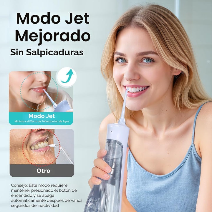 COSLUS - Irrigador de agua portátil para dientes: 4 modos y 5 nivel...