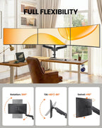 Soporte de Escritorio ErGear para Tres Monitores Compatible con Tres pantallas de 17–32 pulgadas