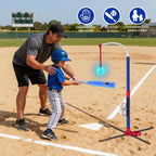 HYES Set de Béisbol 3 en 1 con LED para Niños 3-5 con 7 Iluminaciones