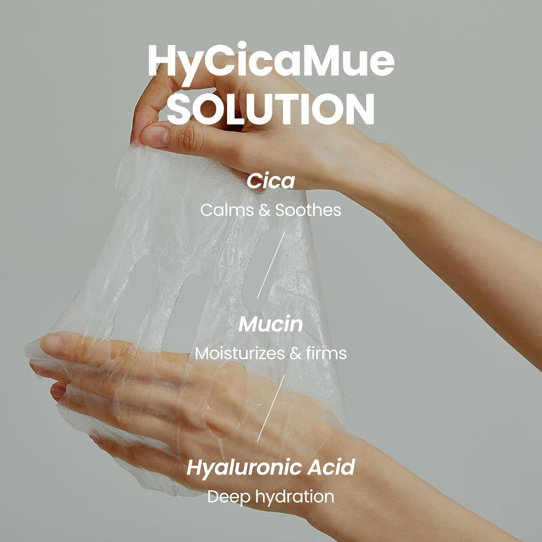 elravie HyCicaMue - Máscara de recuperación (10ea), máscara de hoja...