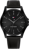 Tommy Hilfiger Hombre Reloj de cuarzo de 3 manecillas – Caja de 42mm, correa de cuero, 3 ATM de resistencia al agua, reloj moderno para uso diario, regalo para él
