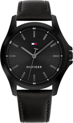 Tommy Hilfiger Hombre Reloj de cuarzo de 3 manecillas – Caja de 42mm, correa de cuero, 3 ATM de resistencia al agua, reloj moderno para uso diario, regalo para él