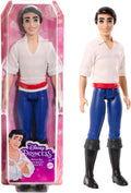 Mattel Disney Princess Toys, Muñeca de moda posable del Príncipe Eric con traje exclusivo, inspirada en la película La Sirenita