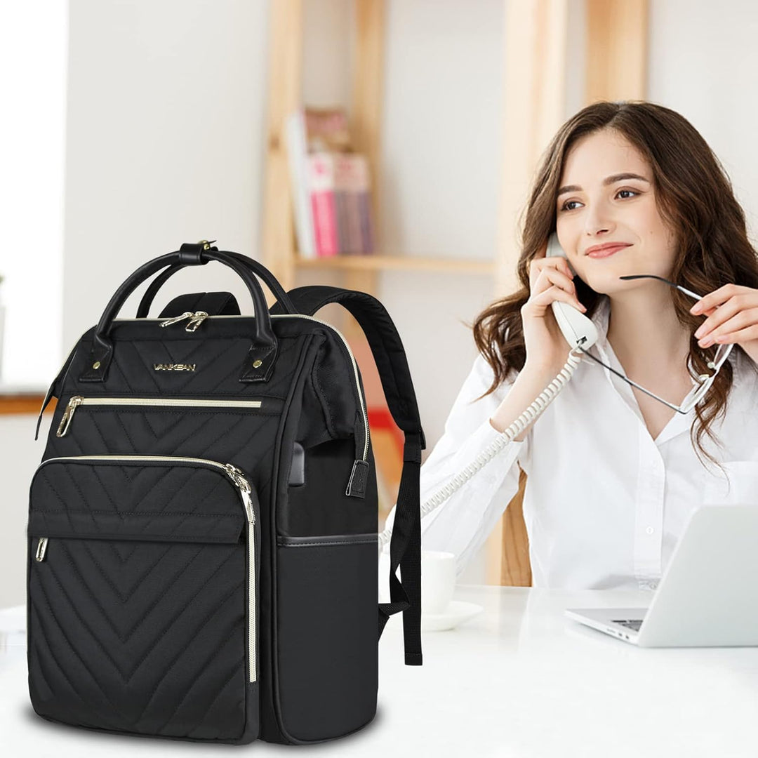 VANKEAN Mochila para laptop de 17 pulgadas para mujeres y hombres,...