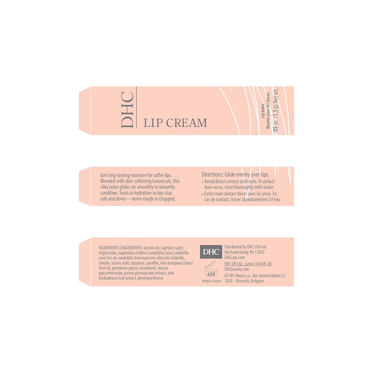DHC Crema de labios 0.05 oz. Peso neto y tónico para pestañas 0.21...