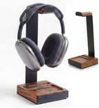 COREMINDED Soporte Universal para Auriculares en Escritorio, Madera de Nogal