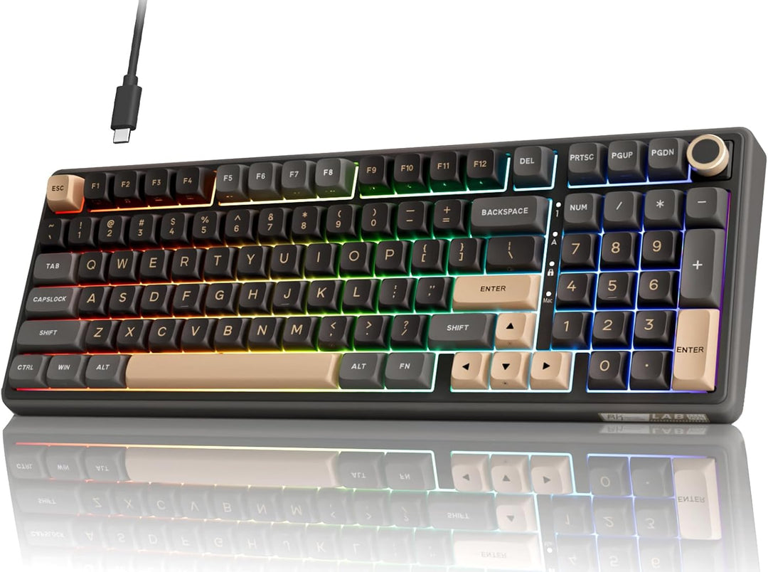 RK ROYAL KLUDGE R98 Pro - Teclado mecánico con cable, 96% teclado c...