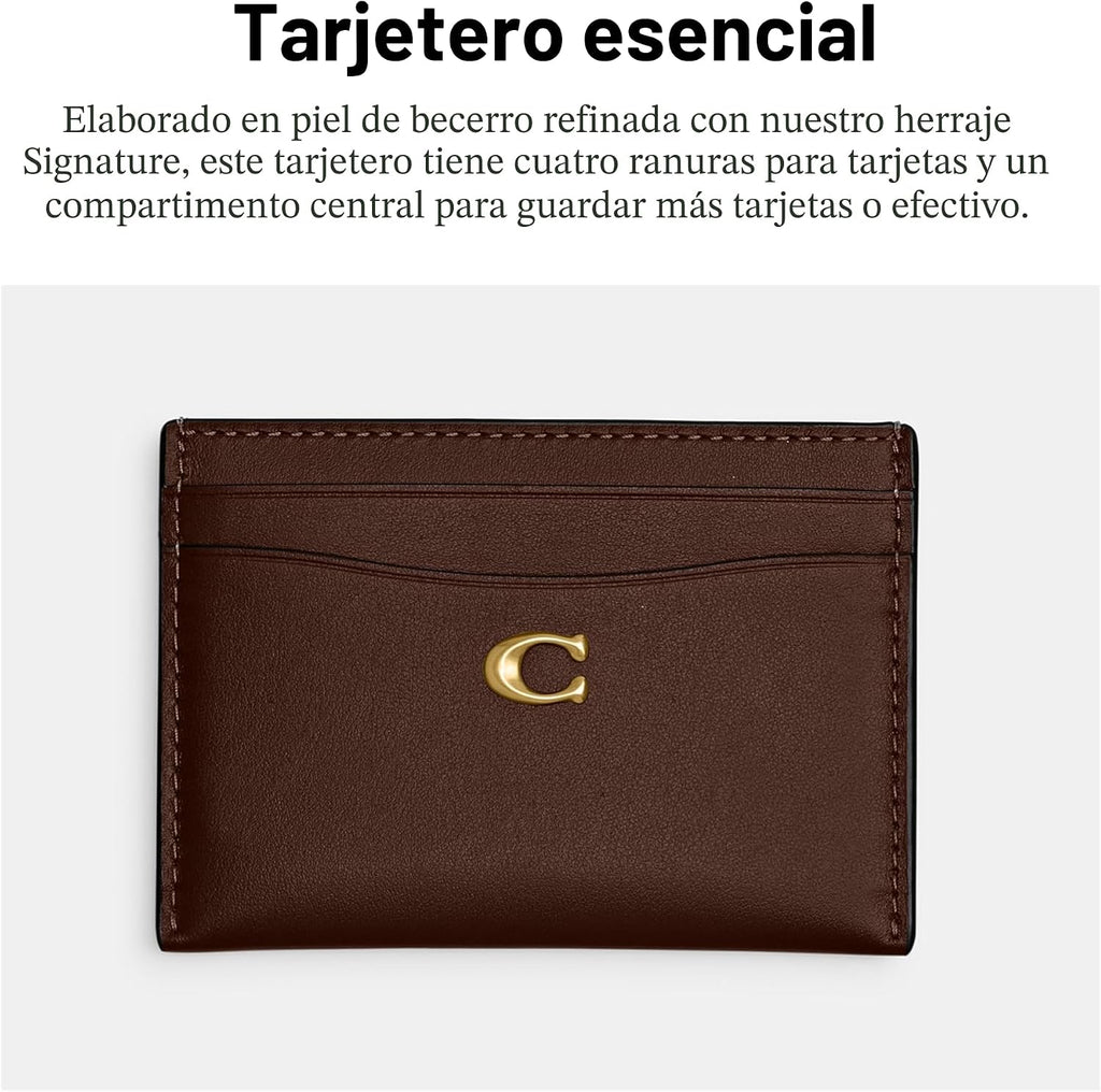 Coach, Estuche para tarjetas esenciales, arce, talla única