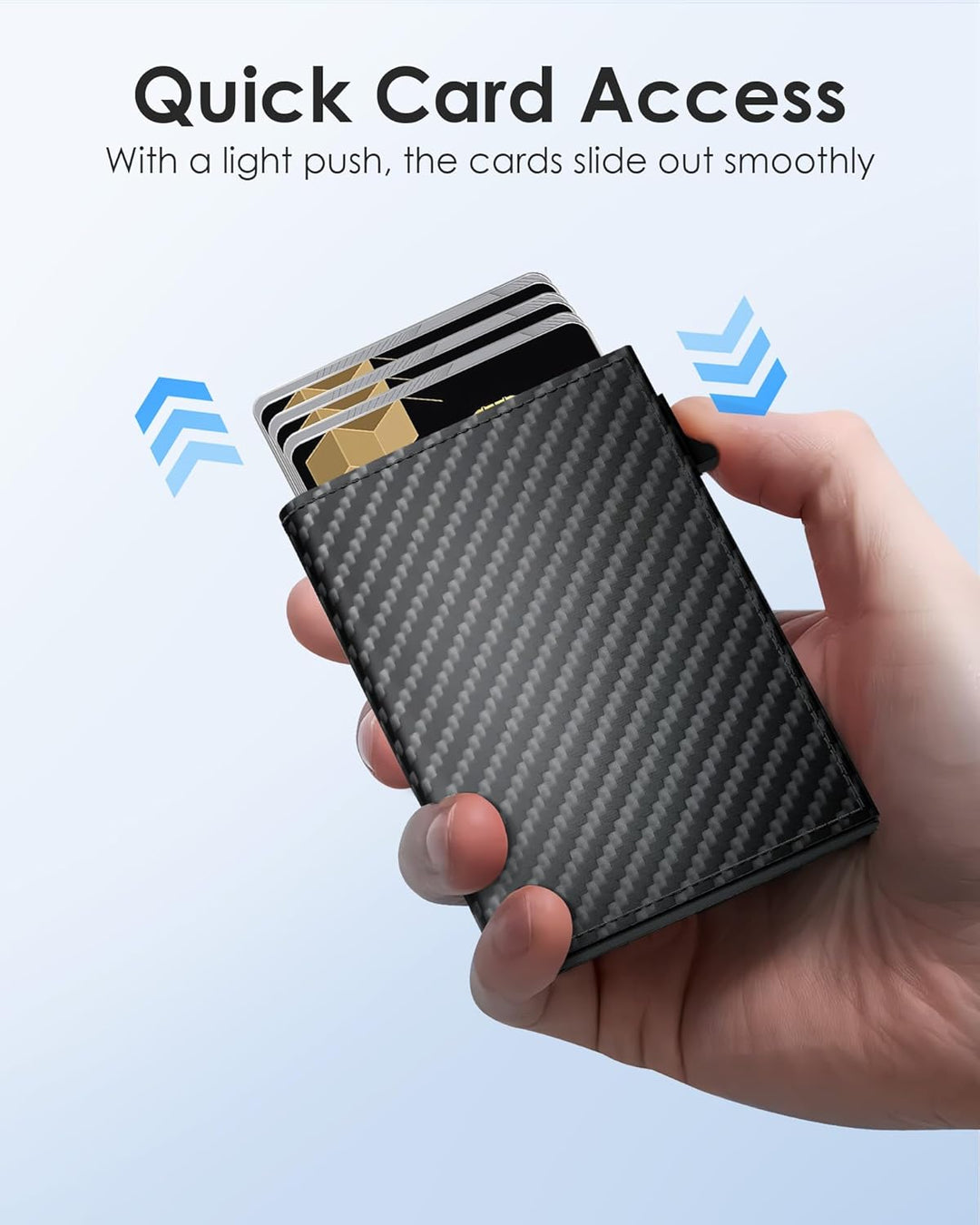QLD Cartera RFID para hombre \u2013 Tarjetero inteligente desplegab...