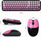 MOFII Combo de teclado y mouse inalámbricos, teclado pequeño compac...
