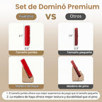 Juego de dominó jumbo para adultos con 4 bastidores de madera/bandejas, juego de viaje de 6 dominó dobles con funda portátil, juego de dominó doble de seis con 4 soportes para azulejos, juego de dominó de 28 azulejos para juegos de mesa familiares