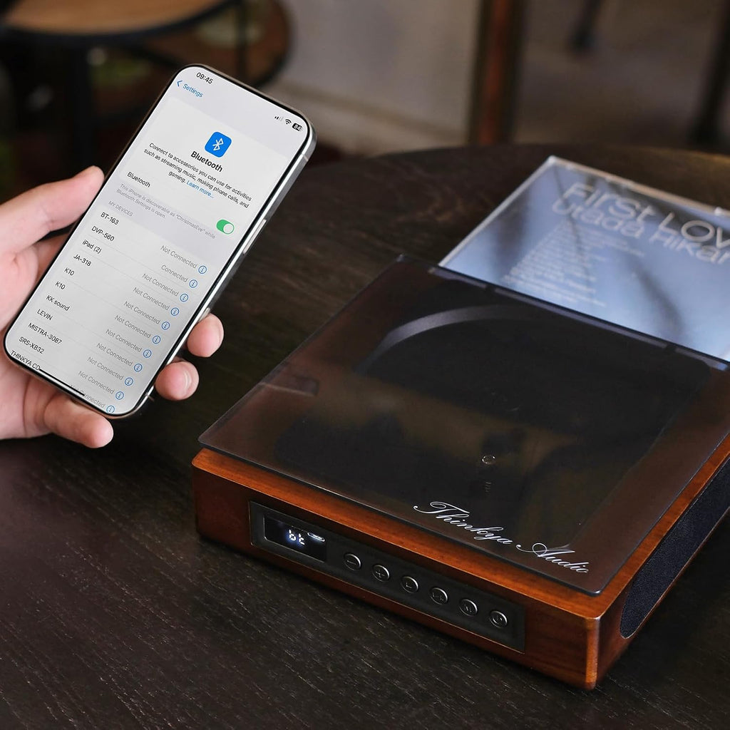 Reproductor de CD retro para el hogar con Bluetooth, altavoces