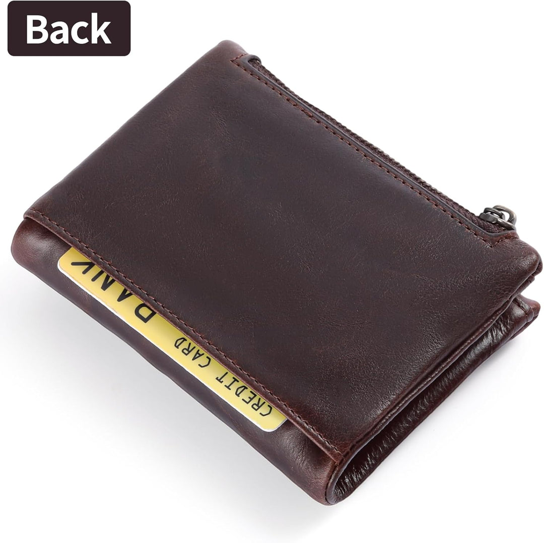 FALAN MULE Cartera para hombre con cremallera y bolsillo para moned...