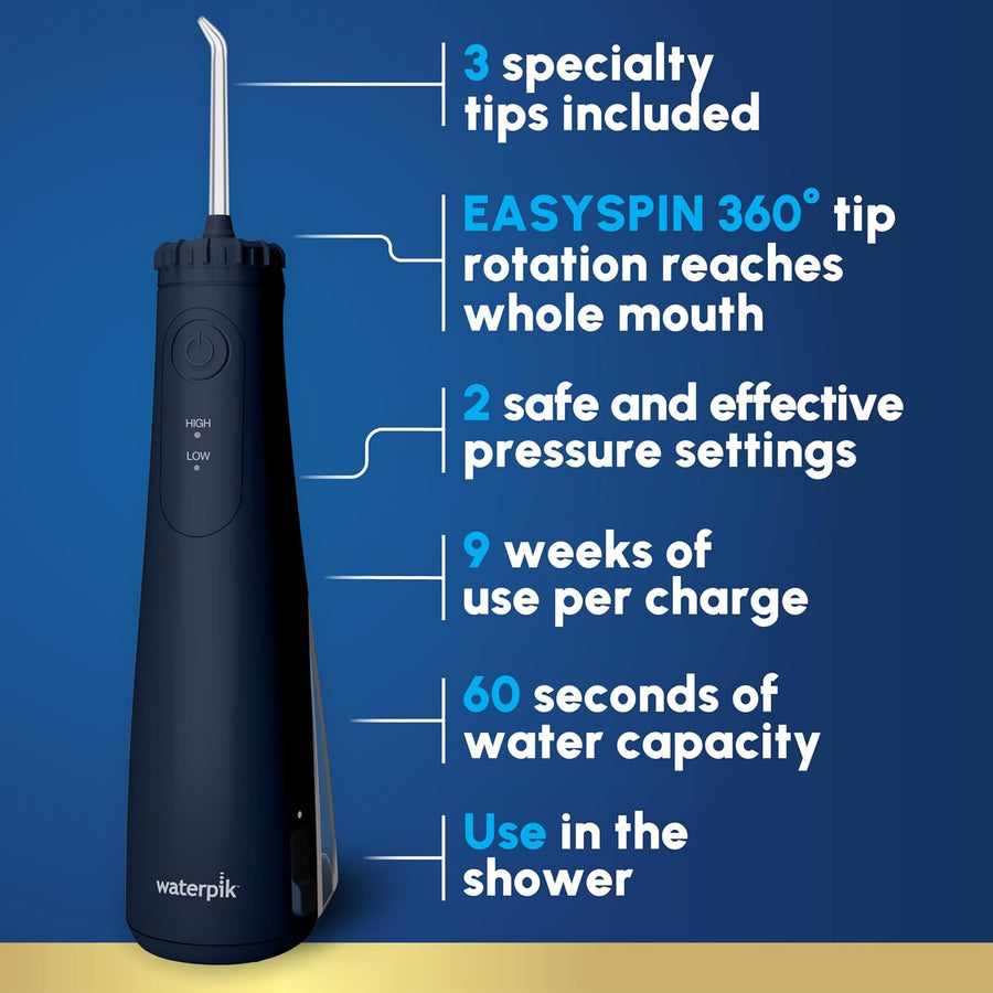 Waterpik Irrigador dental inalámbrico 5100 para viajes y hogar, rec...