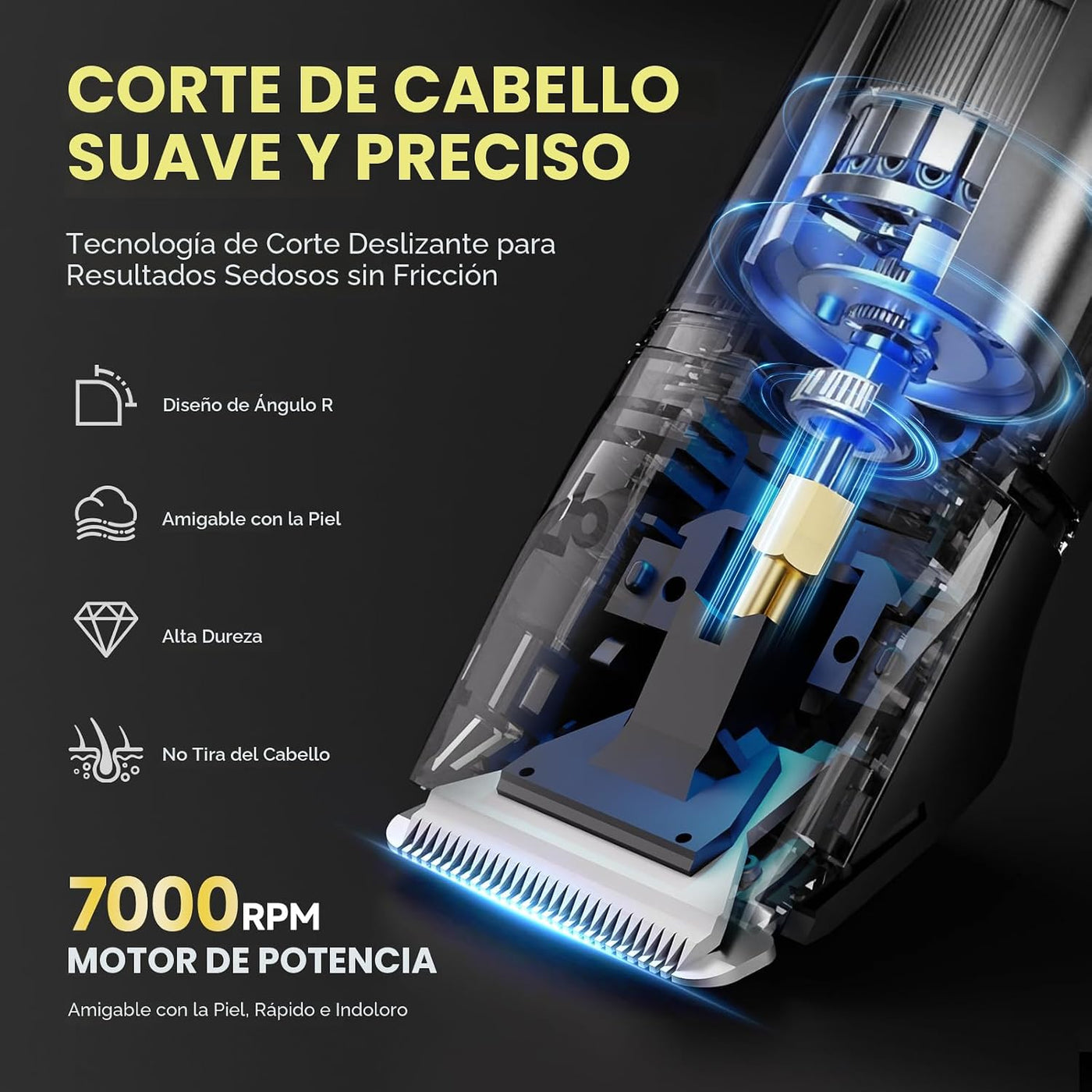 Cortadora de barba para hombres, afeitadora eléctrica IPX7 resisten...