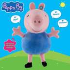 Peppa Pig George Parlante, Muñeco de peluche con voz y efectos de sonido, Peluche suave para preescolar