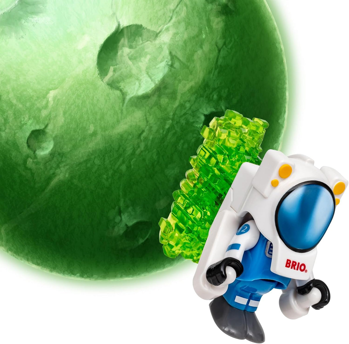 BRIO World Space Deluxe - Juego de ferrocarril de madera con certificación FSC de 56 piezas, transbordador espacial ligero y sonido, funciona con todos los juegos de trenes BRIO - A partir de 3 años