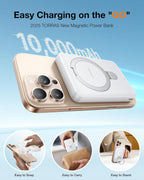 TORRAS - Cargador portátil para iPhone 18 Pro Max, banco de energía, Blanco, 10000 mah