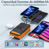 kigoker Hand CrankPower Bank 66800mAh y 4 cables 22.5W carga rápida...