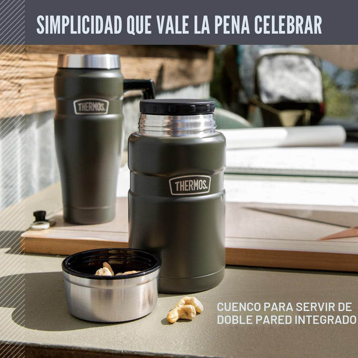 THERMOS Stainless King Tarro de alimentos aislado al vacío, 24 onza...