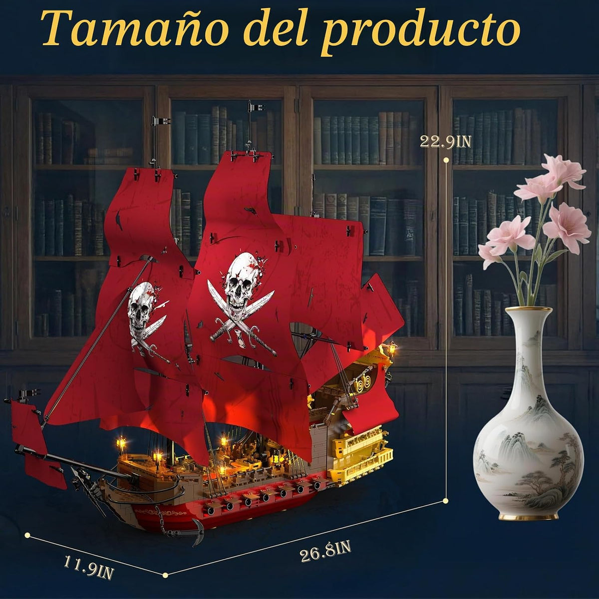 JMBricklayer Queen Anne's Revenge - Juego de construcción de barco pirata